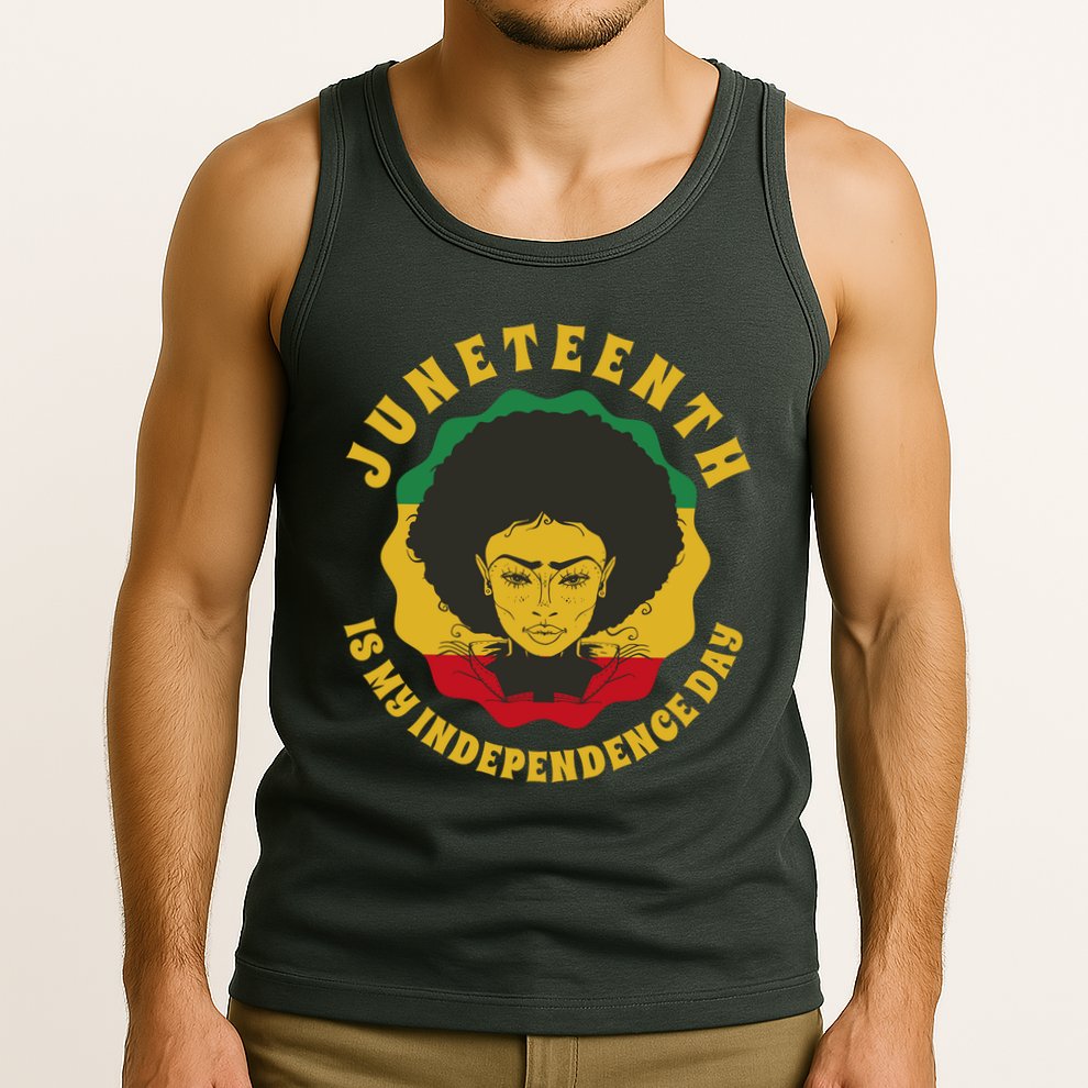 Juneteenth Is My Independence Day Black Female Pride Tank Top