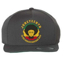 Juneteenth Is My Independence Day Black Female Pride Wool Snapback Cap