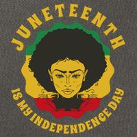 Juneteenth Is My Independence Day Black Female Pride Cotton Canvas Backpack