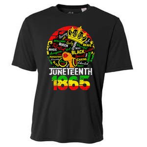 Juneteenth Is My Independence Day Afro Melanin Black Queen Cooling Performance Crew T-Shirt