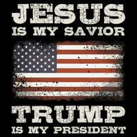 Jesus Is My Savior Trump Is My President Sustainable Bucket Hat