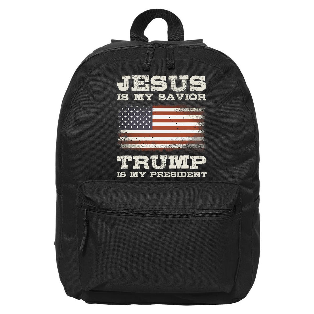 Jesus Is My Savior Trump Is My President 16 in Basic Backpack