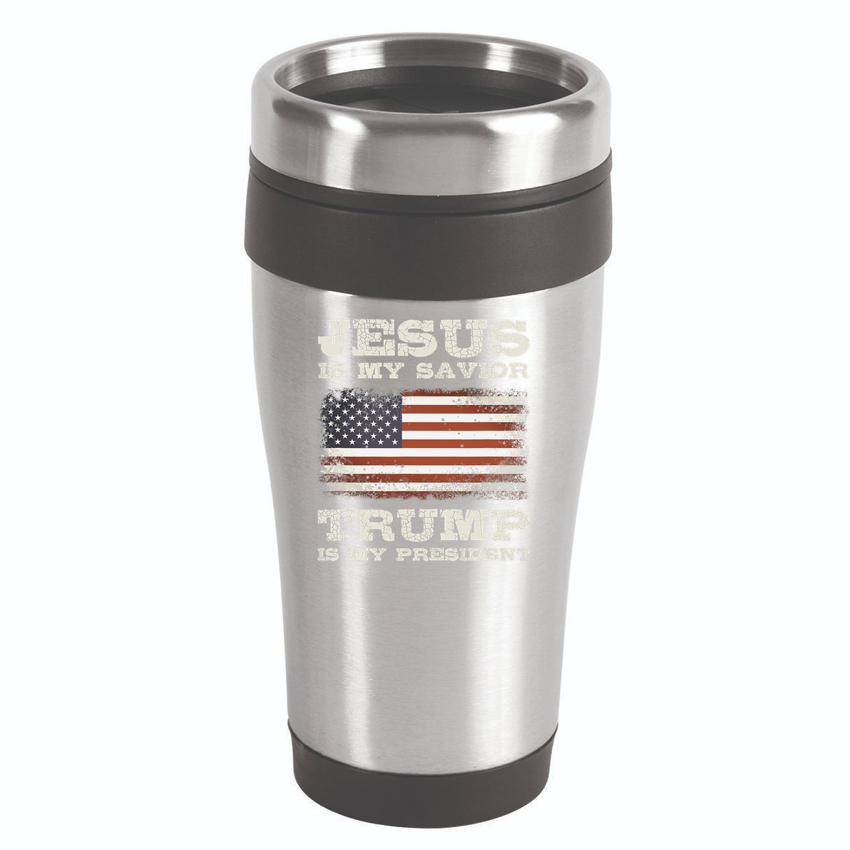 Jesus Is My Savior Trump Is My President 16oz Travel Tumbler