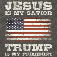 Jesus Is My Savior Trump Is My President Cotton Canvas Backpack