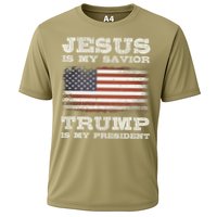 Jesus Is My Savior Trump Is My President Cooling Performance Crew T-Shirt