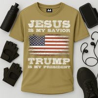 Jesus Is My Savior Trump Is My President Cooling Performance Crew T-Shirt