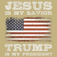 Jesus Is My Savior Trump Is My President Cooling Performance Crew T-Shirt