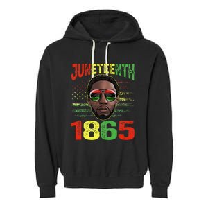 Juneteenth Is My Independence Day Black King Fathers Day Garment-Dyed Fleece Hoodie