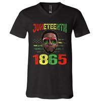 Juneteenth Is My Independence Day Black King Fathers Day V-Neck T-Shirt