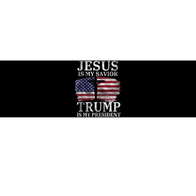 Jesus Is My Savior Trump Is My President Usa Flag Bumper Sticker