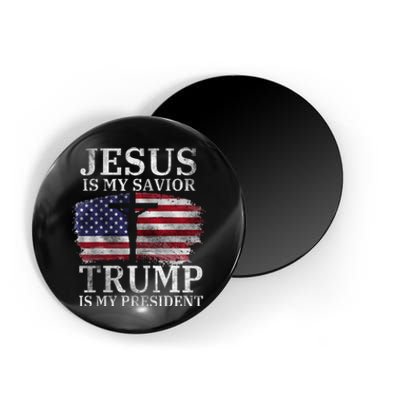 Jesus Is My Savior Trump Is My President Usa Flag Magnet