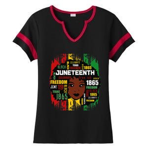 Juneteenth Is My Independence Day Black  Freedom 1865 Ladies Halftime Notch Neck Tee