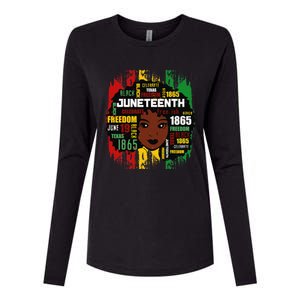 Juneteenth Is My Independence Day Black  Freedom 1865 Womens Cotton Relaxed Long Sleeve T-Shirt