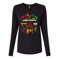 Juneteenth Is My Independence Day Black  Freedom 1865 Womens Cotton Relaxed Long Sleeve T-Shirt