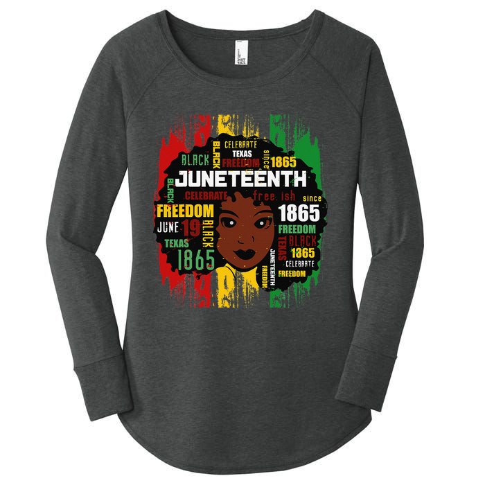 Juneteenth Is My Independence Day Black  Freedom 1865 Women's Perfect Tri Tunic Long Sleeve Shirt