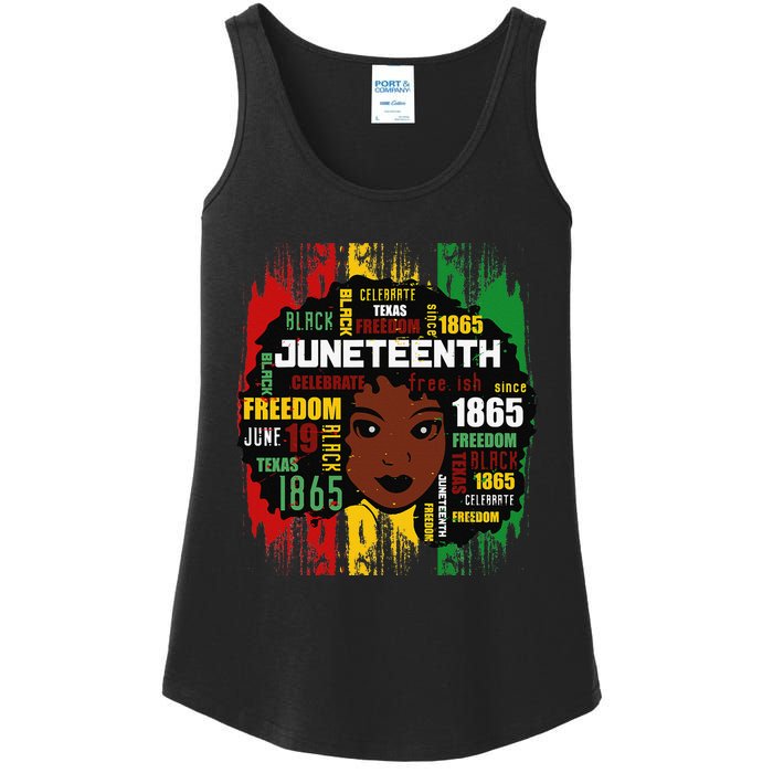 Juneteenth Is My Independence Day Black  Freedom 1865 Ladies Essential Tank