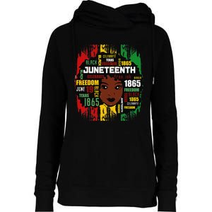 Juneteenth Is My Independence Day Black  Freedom 1865 Womens Funnel Neck Pullover Hood