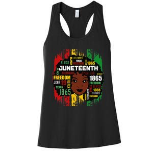 Juneteenth Is My Independence Day Black  Freedom 1865 Women's Racerback Tank