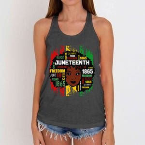 Juneteenth Is My Independence Day Black  Freedom 1865 Women's Knotted Racerback Tank