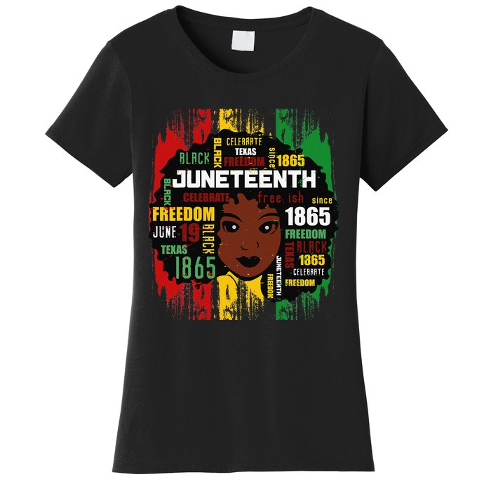 Juneteenth Is My Independence Day Black  Freedom 1865 Women's T-Shirt