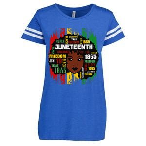 Juneteenth Is My Independence Day Black  Freedom 1865 Enza Ladies Jersey Football T-Shirt