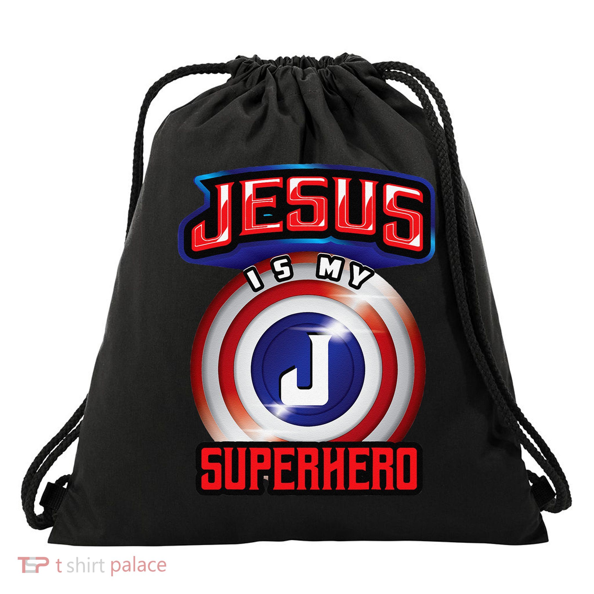Jesus Is My Superhero Cute Powerful Christian Gift Drawstring Bag