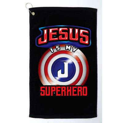 Jesus Is My Superhero Cute Powerful Christian Gift Golf Towel