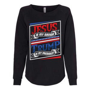 Jesus Is My Savior Trump Is My President Elections 2020 Gift Womens California Wash Sweatshirt