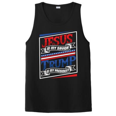 Jesus Is My Savior Trump Is My President Elections 2020 Gift PosiCharge Competitor Tank