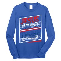 Jesus Is My Savior Trump Is My President Elections 2020 Gift Long Sleeve Shirt