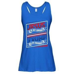 Jesus Is My Savior Trump Is My President Elections 2020 Gift Ladies Essential Flowy Tank