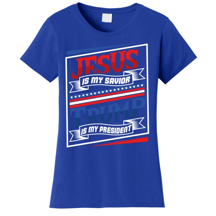 Jesus Is My Savior Trump Is My President Elections 2020 Gift Women's T-Shirt