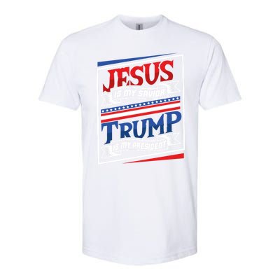 Jesus Is My Savior Trump Is My President Elections 2020 Gift Softstyle CVC T-Shirt