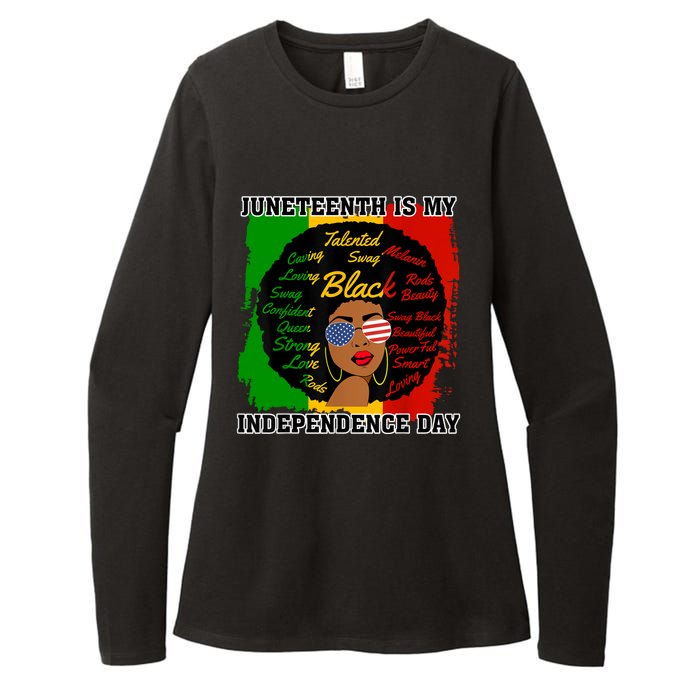 Juneteenth Is My Independence Day Black Girl Black Queen Womens CVC Long Sleeve Shirt