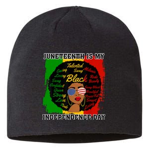 Juneteenth Is My Independence Day Black Girl Black Queen Sustainable Beanie