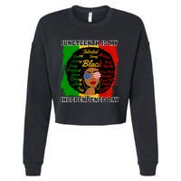 Juneteenth Is My Independence Day Black Girl Black Queen Cropped Pullover Crew