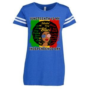 Juneteenth Is My Independence Day Black Girl Black Queen Enza Ladies Jersey Football T-Shirt