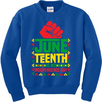 Juneteenth Is My Independence Day Outfit Funny Juneteenth Gift Kids Sweatshirt