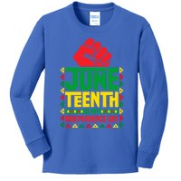 Juneteenth Is My Independence Day Outfit Funny Juneteenth Gift Kids Long Sleeve Shirt