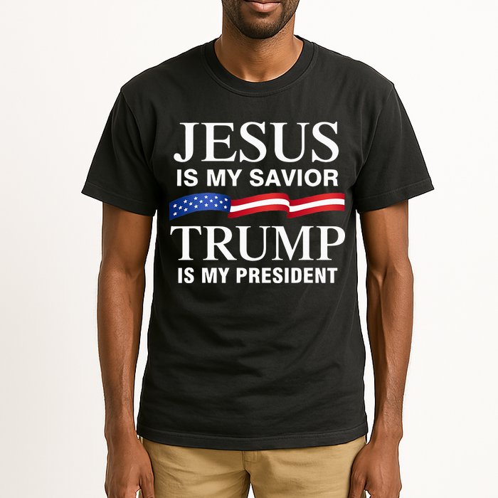Jesus Is My Savior Trump Is My President Tall T-Shirt