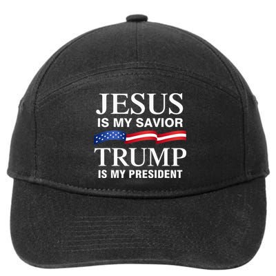Jesus Is My Savior Trump Is My President 7-Panel Snapback Hat