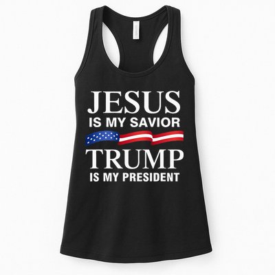 Jesus Is My Savior Trump Is My President Womens Tank Top