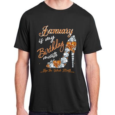 January Is My Birthday The Whole Month Diamond Adult ChromaSoft Performance T-Shirt