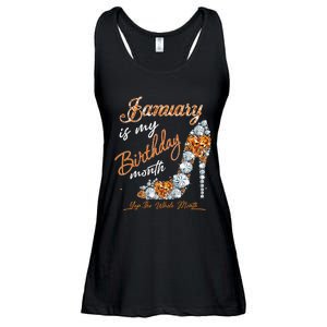 January Is My Birthday The Whole Month Diamond Ladies Essential Flowy Tank