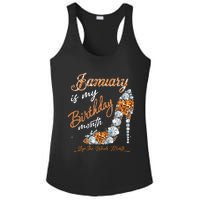 January Is My Birthday The Whole Month Diamond Ladies PosiCharge Competitor Racerback Tank