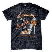 January Is My Birthday The Whole Month Diamond Tie-Dye T-Shirt