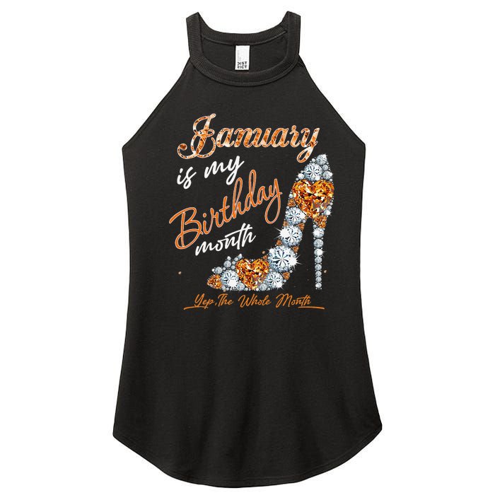 January Is My Birthday The Whole Month Diamond Women's Perfect Tri Rocker Tank