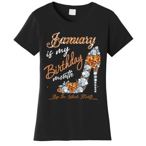 January Is My Birthday The Whole Month Diamond Women's T-Shirt