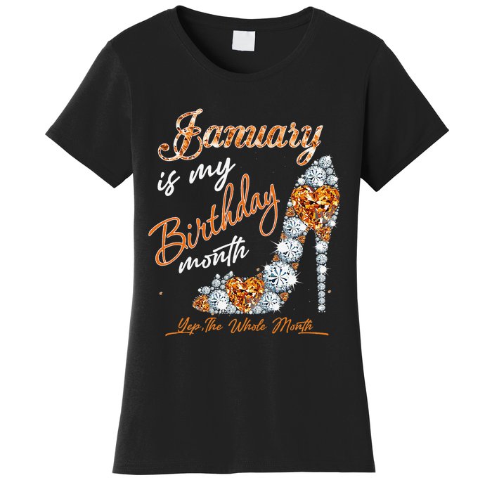 January Is My Birthday The Whole Month Diamond Women's T-Shirt