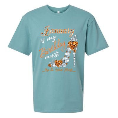 January Is My Birthday The Whole Month Diamond Sueded Cloud Jersey T-Shirt